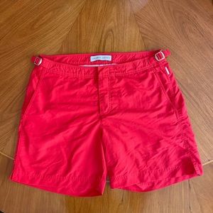 Orlebar Brown OB Classic Bulldog Red Mens Swim Trunks Size 32